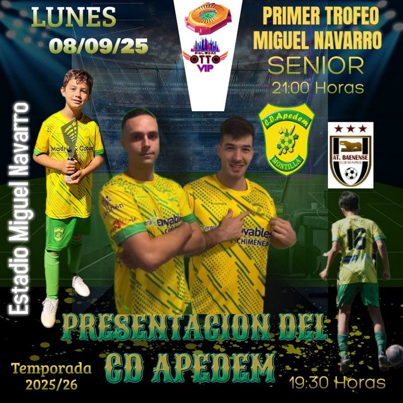 Presentación de los equipos del Apedem 2025-26 y Trofeo Miguel Navarro