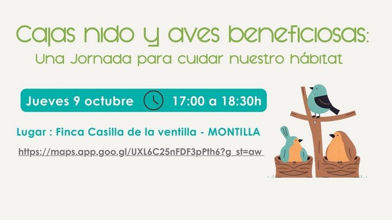 Jornada: Cajas nido y aves beneficiosas en la Campiña Sur