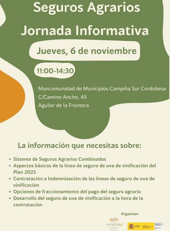 Jornada Informativa sobre Seguros Agrarios